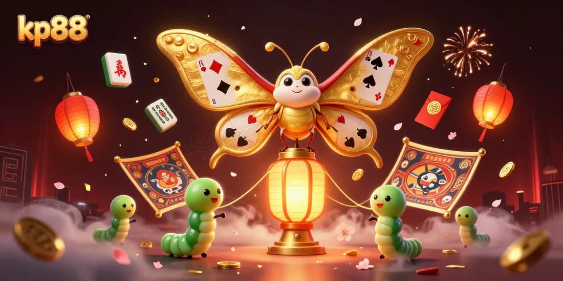 Experience the magic of kp88 with vibrant casino-themed characters and elements in this dynamic illustration