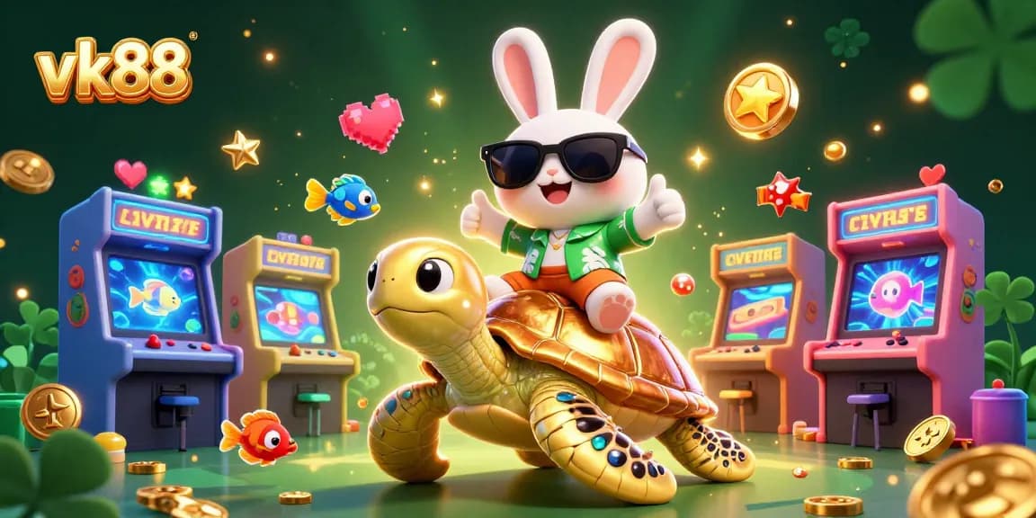 Experience thrilling gameplay at vk88 with vibrant characters and casino elements in a dynamic 3D scene.