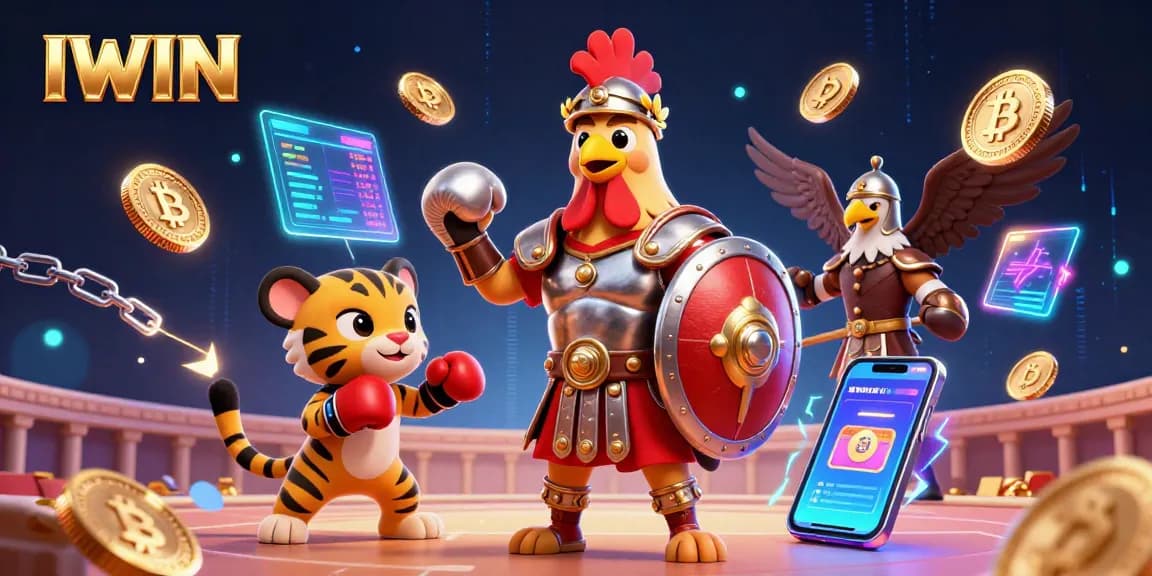 IWIN the ultimate interactive gaming experience with vibrant characters and crypto elements