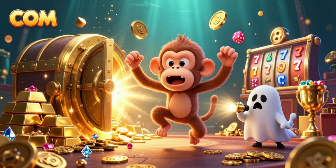 Engage in exciting casino gaming com with a mischievous poltergeist juggling treasures and a curious puppy chasing