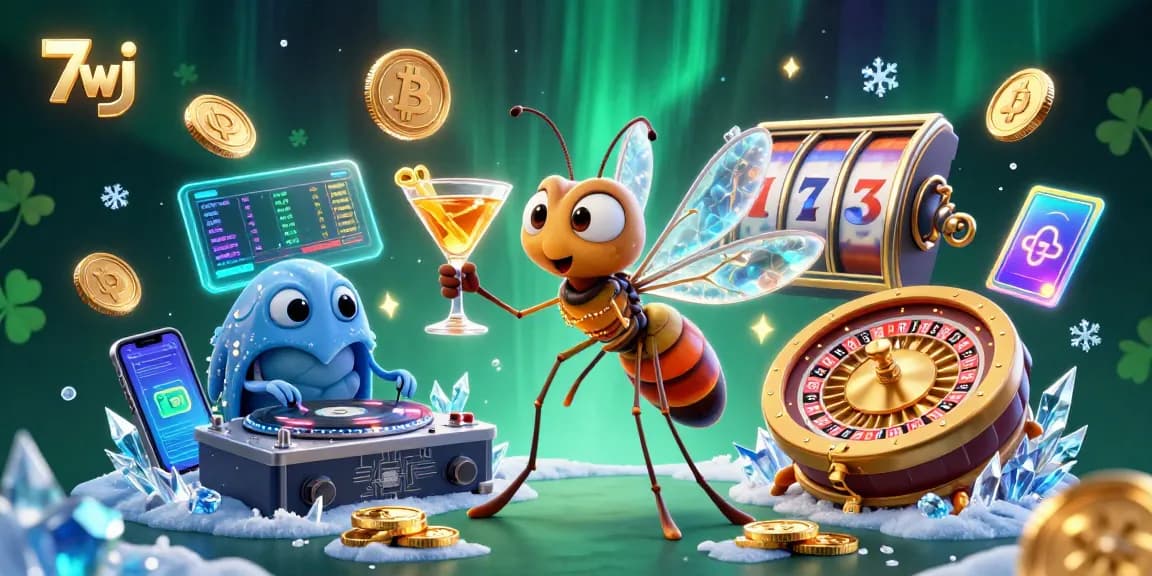 Engage with the thrilling 7wj casino universe featuring a unique 3D scene filled with charm.