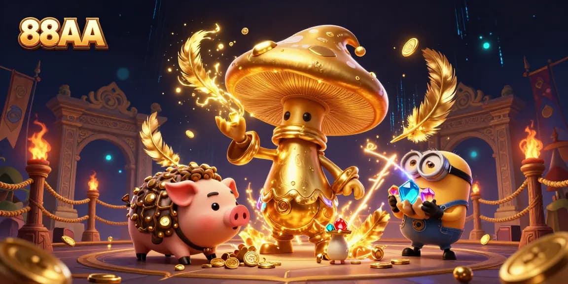 Experience the magic of 88AA, where golden treasures and vibrant gameplay collide in a dynamic casino world.