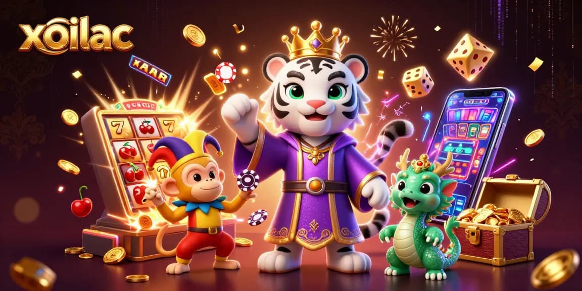 Experience xoilac like never before with a vivid illustration showcasing a thrilling casino scene.