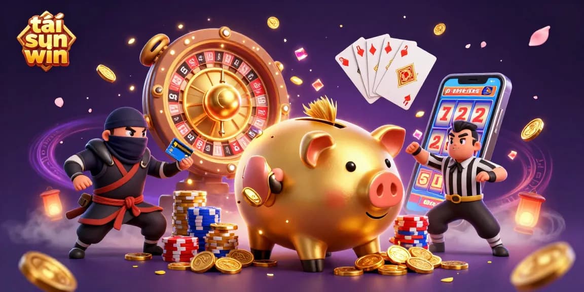 Tải sun win and enjoy winning strategies through a vibrant 3D casino illustration