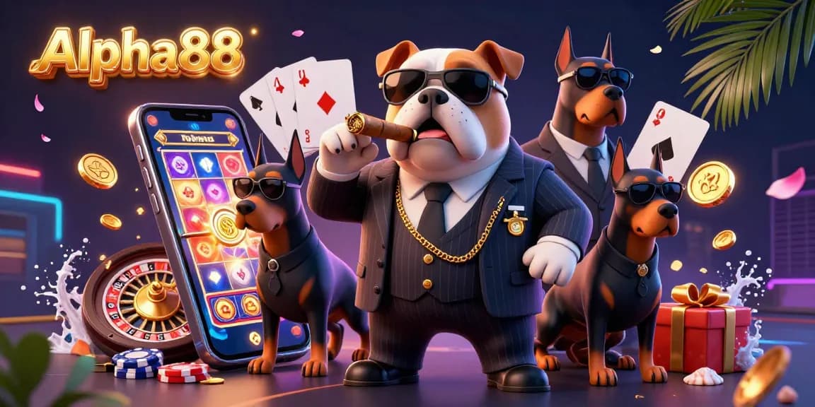 Alpha88 welcomes players with vibrant casino elements, showcasing excitement and engagement in gaming.