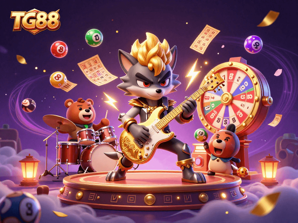 TG88 delivers thrilling gaming experiences with vibrant elements: lottery balls, bingo cards, and exhilarating performances.
