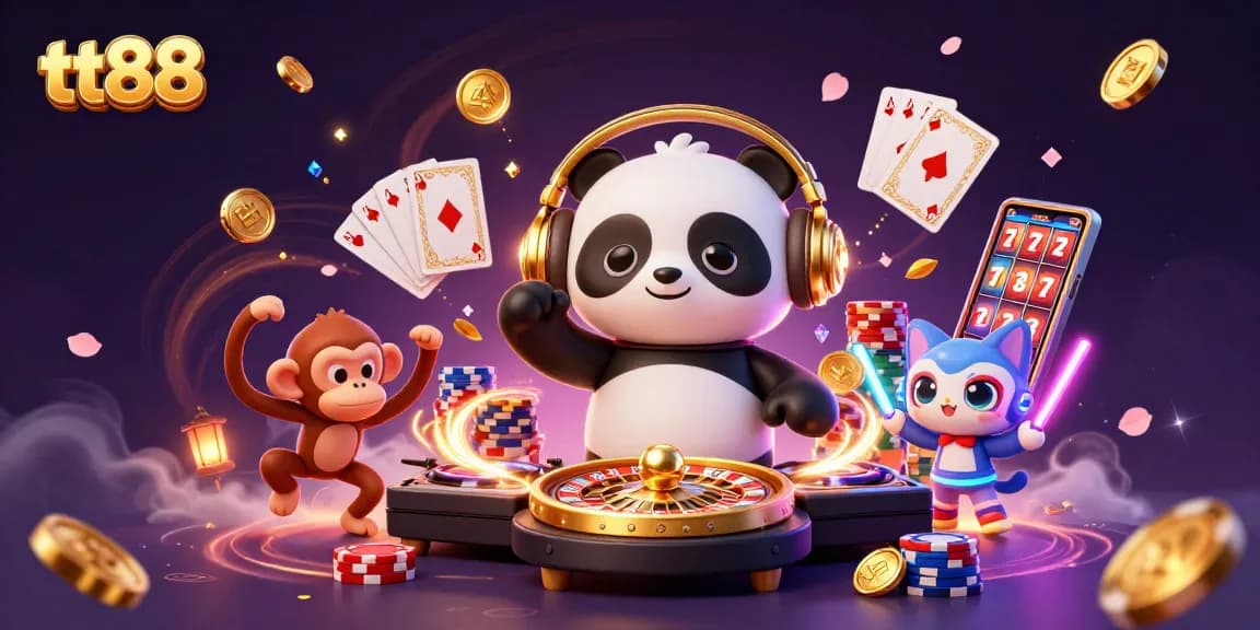 Experience exciting gaming at tt88 with vibrant characters and dynamic casino elements.