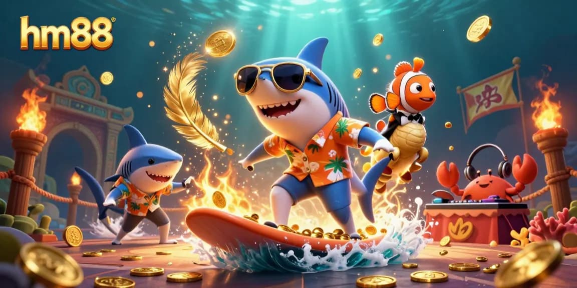 Engage with exciting games at hm88 while enjoying action-packed casino adventures in a vibrant 3D scene.
