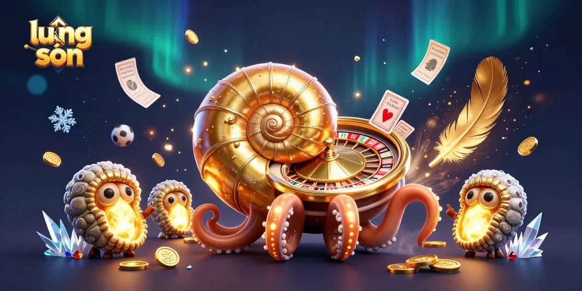 Lương Sơn delivers intense sports betting action with a vibrant nautilus roulette wheel, sports elements, and dynamic energy.