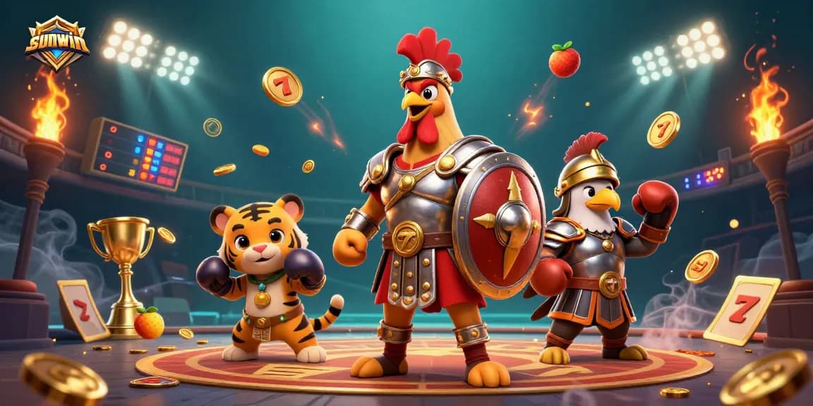 Experience thrilling slots gameplay with sunwin's vibrant casino atmosphere in this exciting illustration.