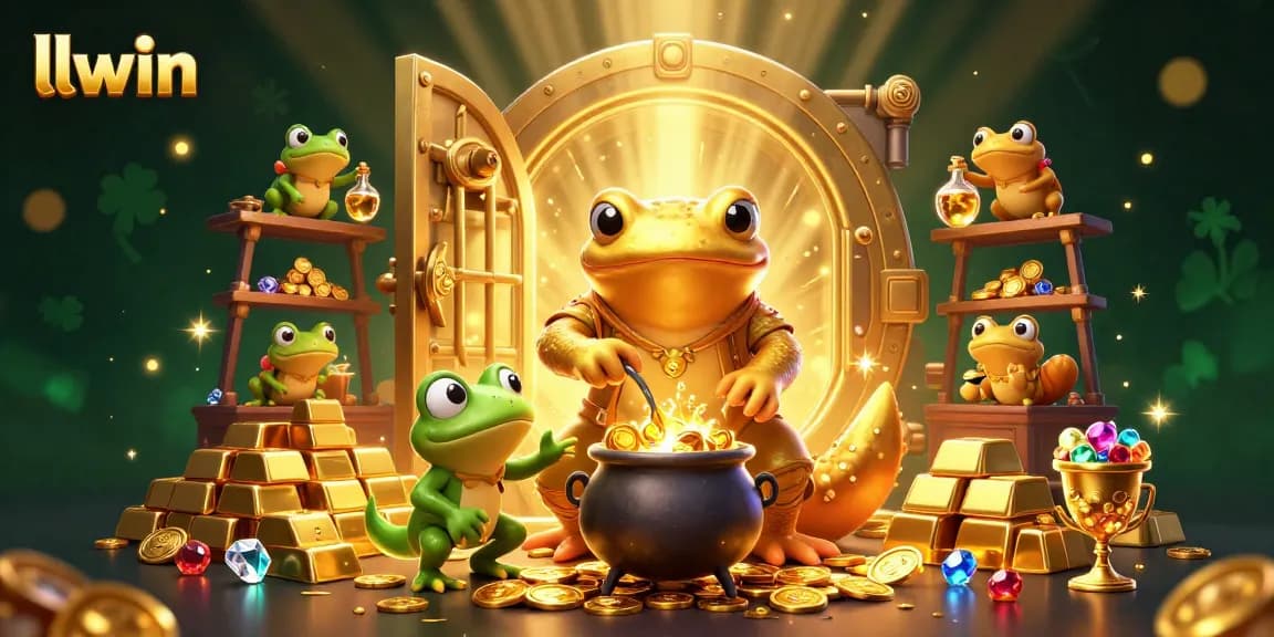 Conjure golden winnings at llwin with a dazzling 3D alchemy scene filled with treasures and magic.