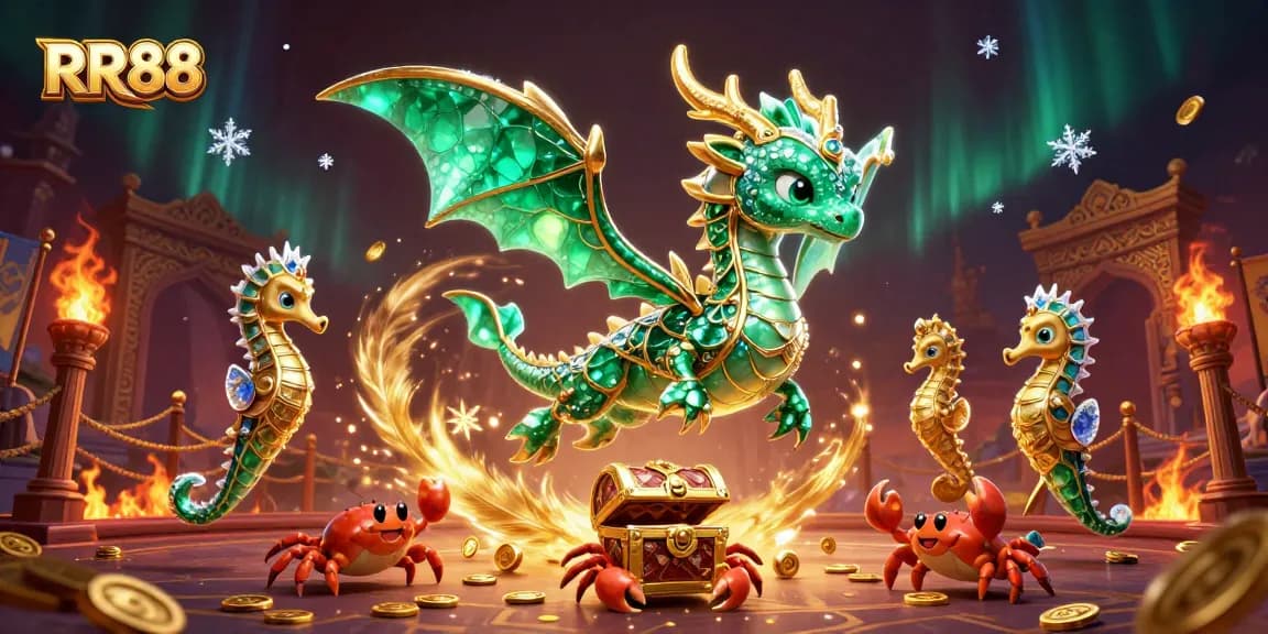 Engaging players with RR88's immersive casino experience featuring dynamic 3D dragon and gameplay.