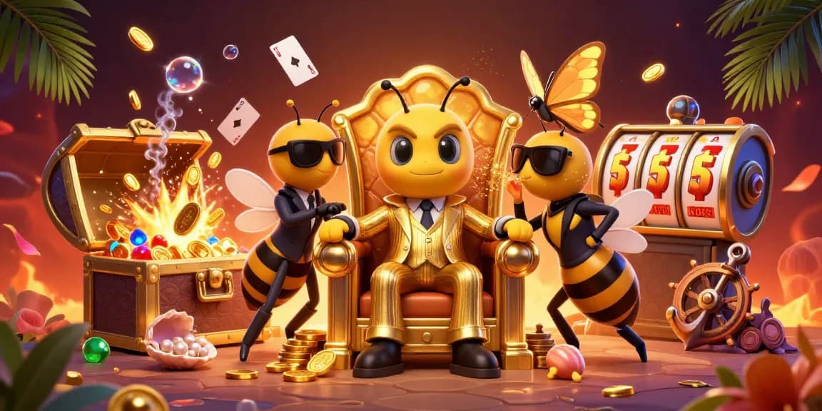 Engage with DA88 for fun slot games and rich casino experiences in a vibrant 3D illustration.