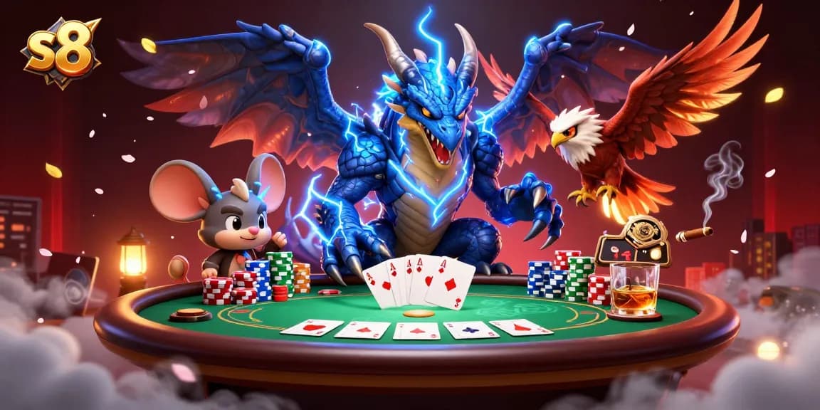 S8 players strategize and win big at a vibrant casino scene with dynamic game elements