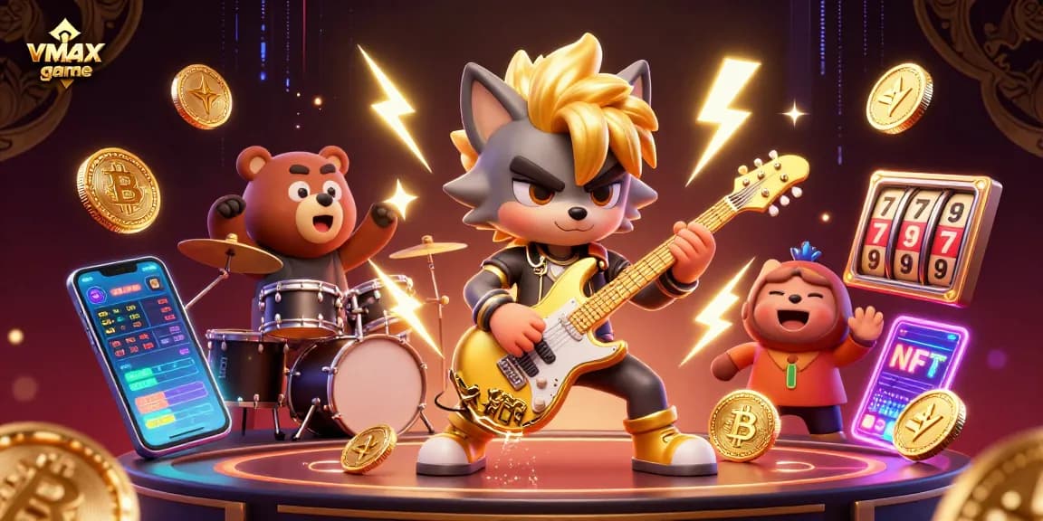 Experience the thrill of vmax game with vibrant characters and exciting slot features in this 3D rendition.