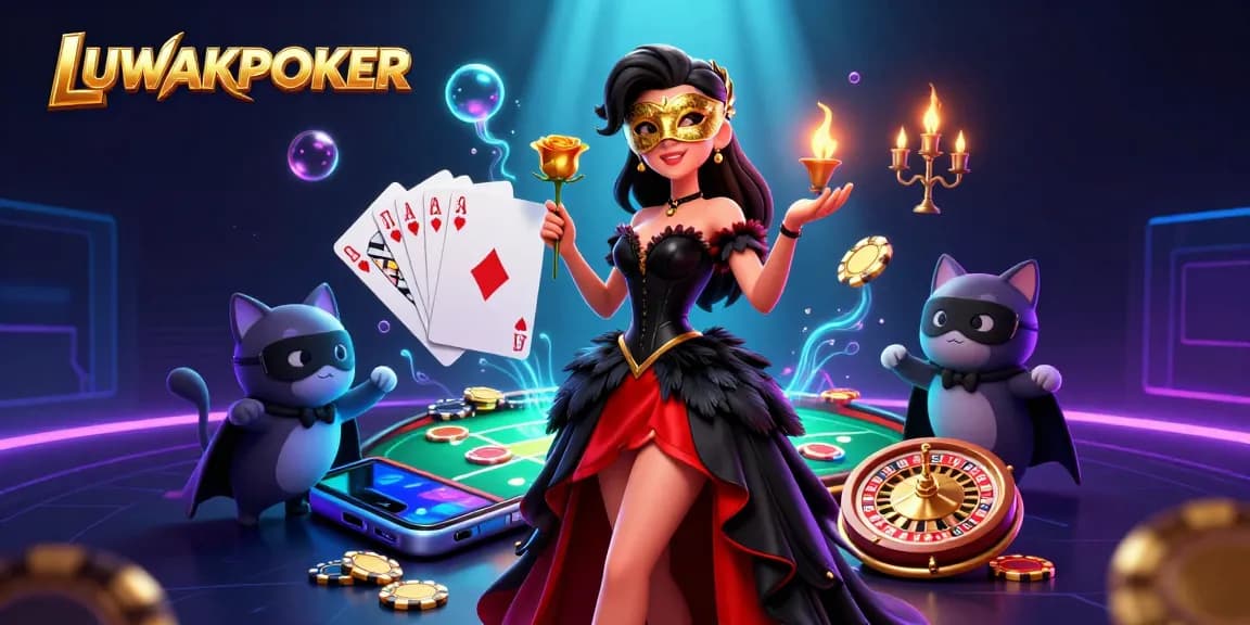 Play poker online with LUWAKPOKER featuring stunning 3D graphics and dynamic gaming elements.