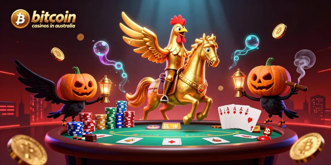 Experience thrilling action at bitcoin casinos in australia with vibrant characters and dynamic elements.