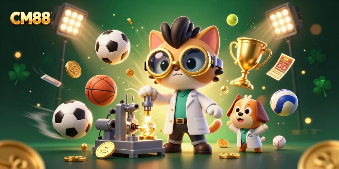 Bet on winning strategies with CM88 in a vibrant, action-packed casino scene full of excitement.