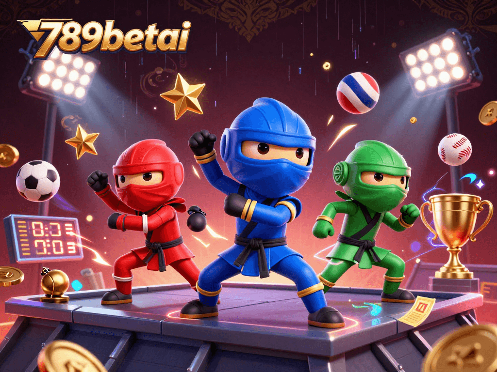 Join the excitement at 789betai, where ninja chameleons battle with sports balls and golden coins!