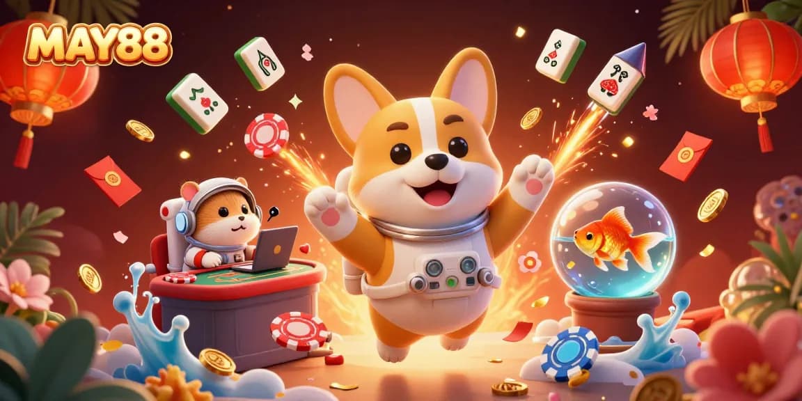 MAY88 invites players to explore a vibrant online casino universe filled with colorful gaming elements.