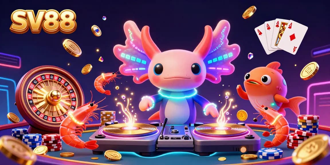 SV88 offers an exciting underwater casino experience with vibrant characters and dynamic elements.