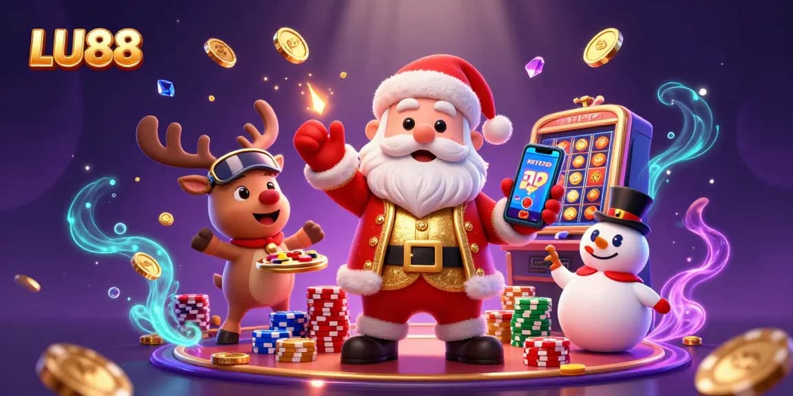 Engage with LU88's exciting jackpot slots in this vibrant casino scene.