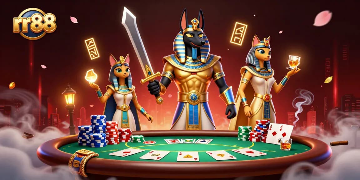 Experience thrilling gameplay at rr88 with a dynamic poker scene featuring vibrant casino elements.