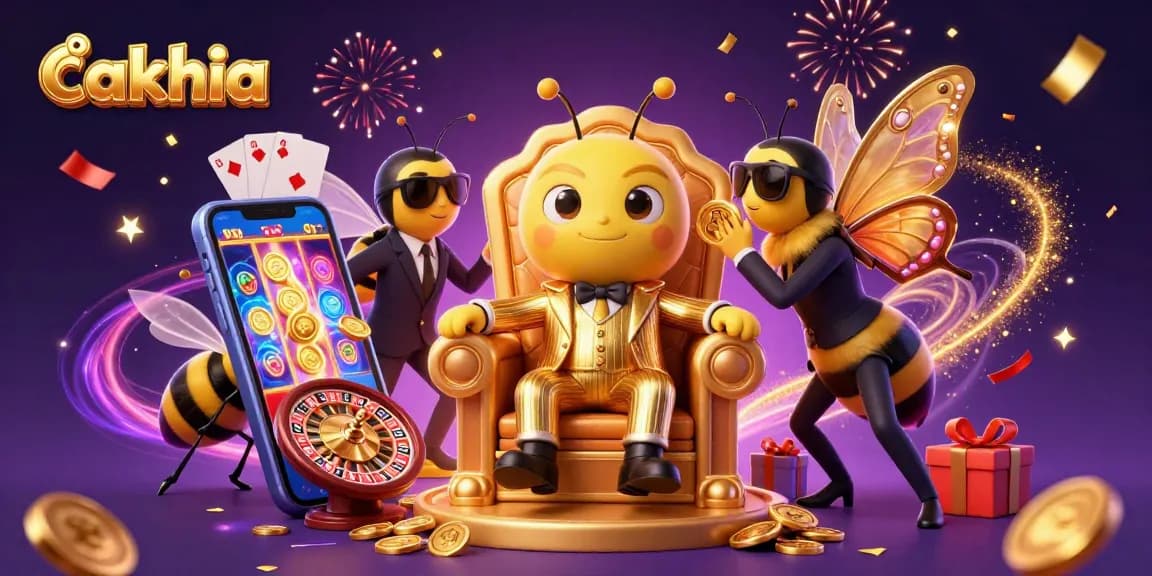 Cakhia captures the excitement of gambling with a vivid illustration of engaging characters and dynamic game elements.