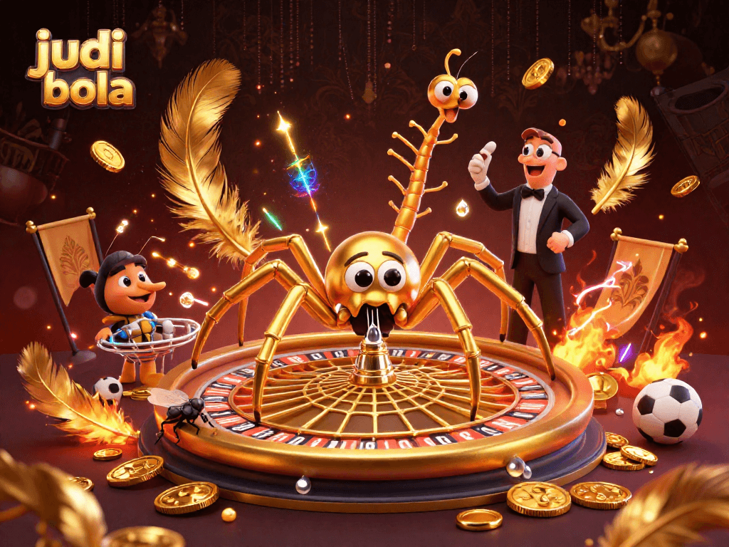 Sparking a thrilling judi bola bet with a strategic spider and centipede scene.
