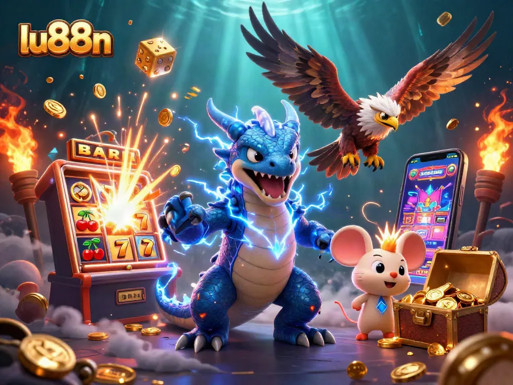 Win big at lu88n with thrilling treasure-filled slots and animated casino characters!