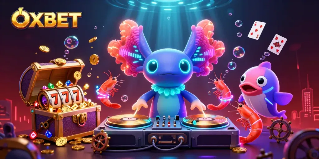 Spin and win at OXBET with vibrant underwater casino characters and dynamic game elements.