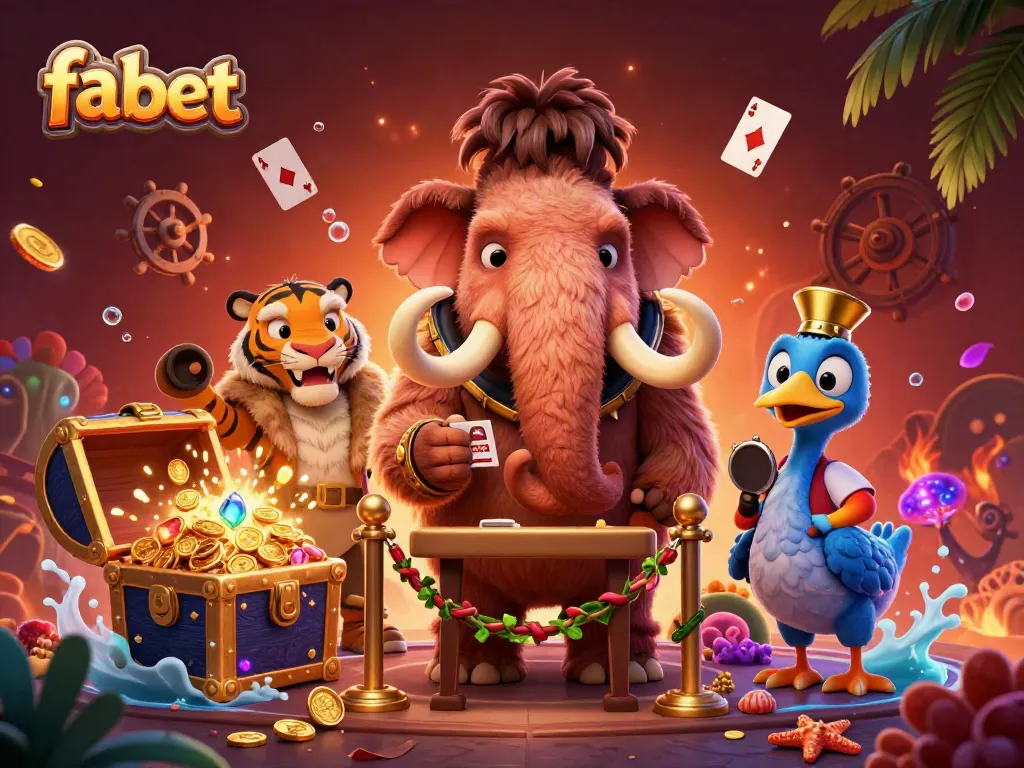 Experience fa bet with vibrant 3D characters in an animated casino scene.
