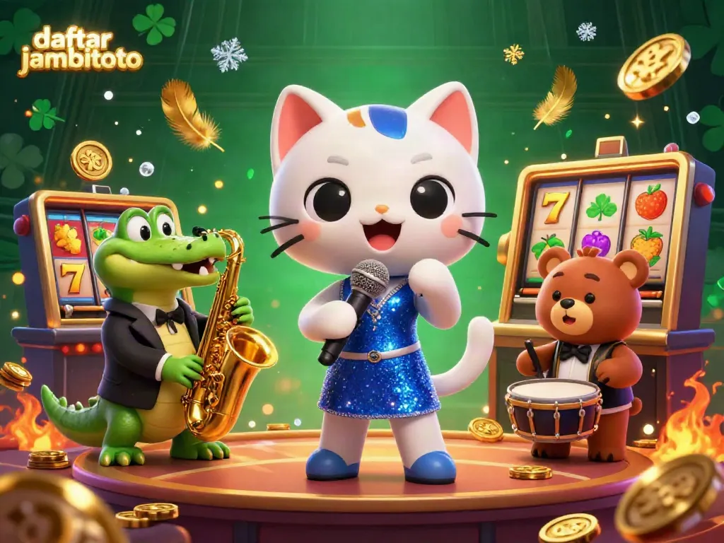 Engage in the excitement of daftar jambitoto with a lively casino scene featuring dynamic characters and immersive gambling elements.