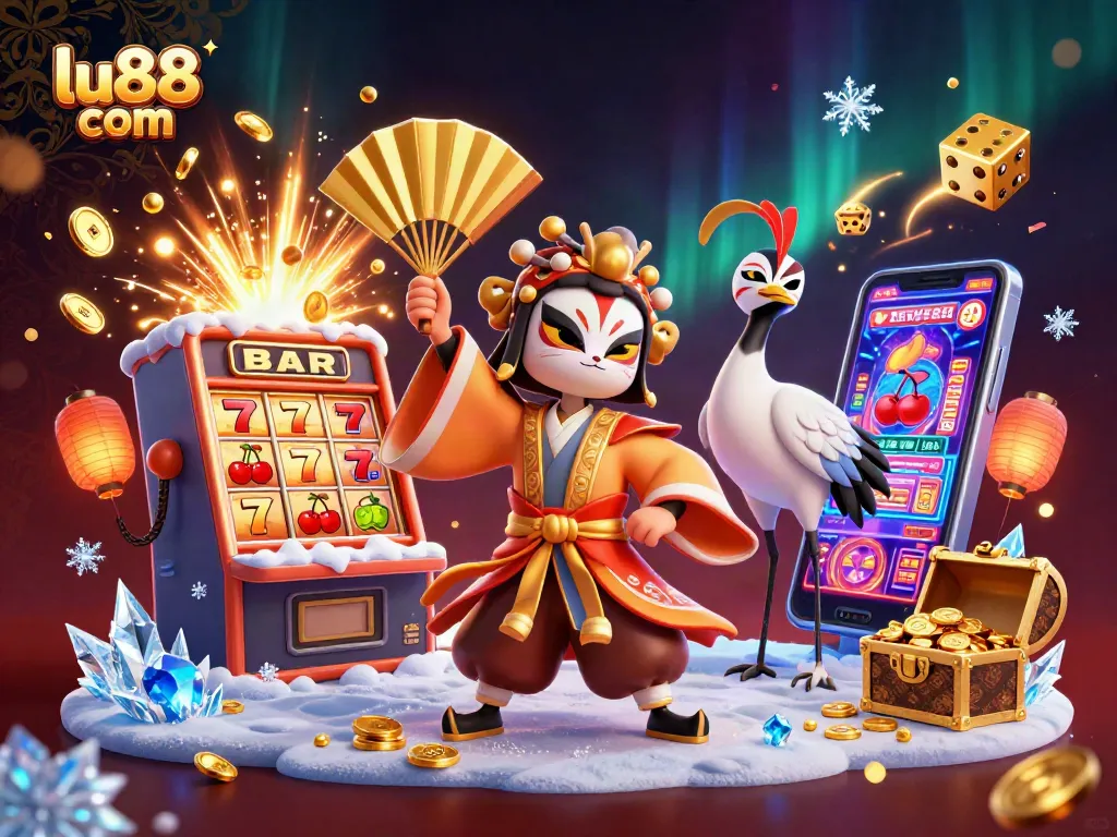 Spin and win at lu88 com with vibrant casino gaming elements in a rich, dynamic scene.