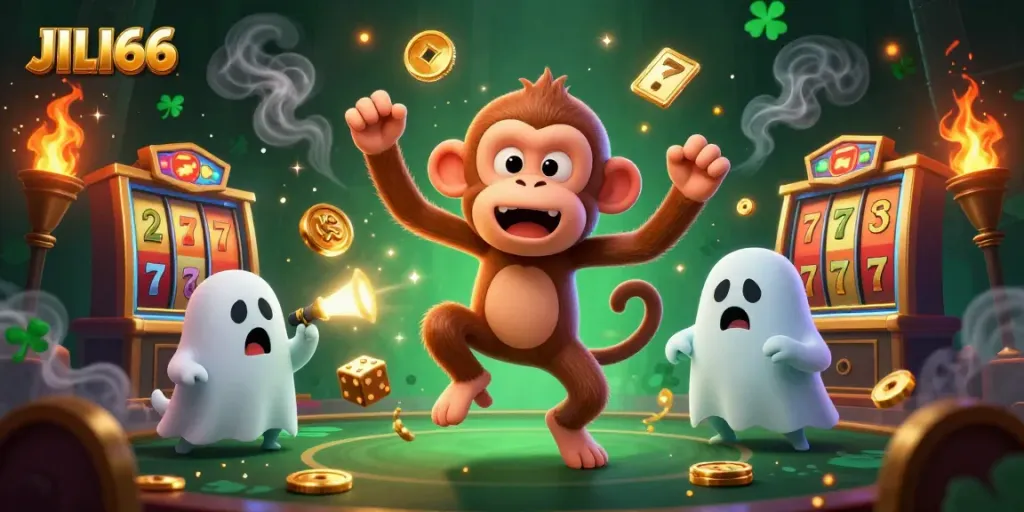 Engage with JILI66's thrilling online casino atmosphere filled with golden jackpots and playful characters.