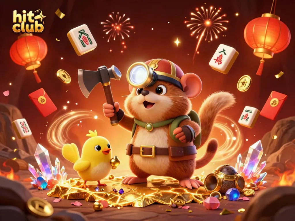 Experience thrilling wins at hit club with vibrant casino elements and dynamic characters.