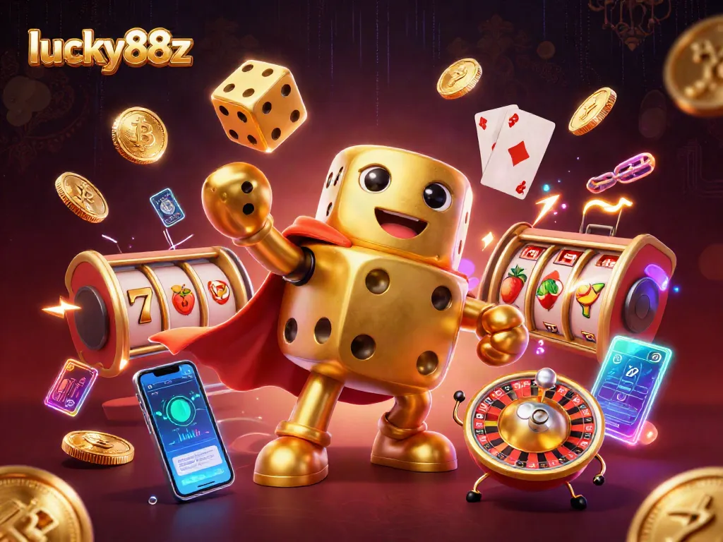 Catch thrilling big wins with lucky88z in this dynamic online casino illustration!