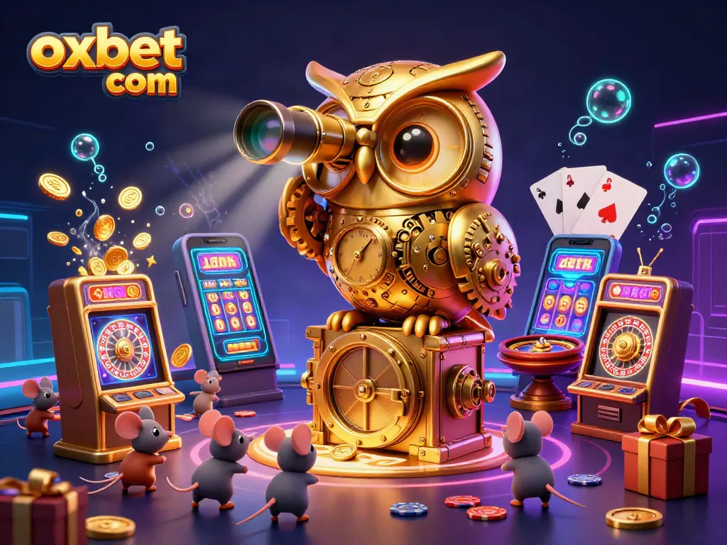 Experience excitement at oxbet com with cartoon characters in a vibrant casino scene.