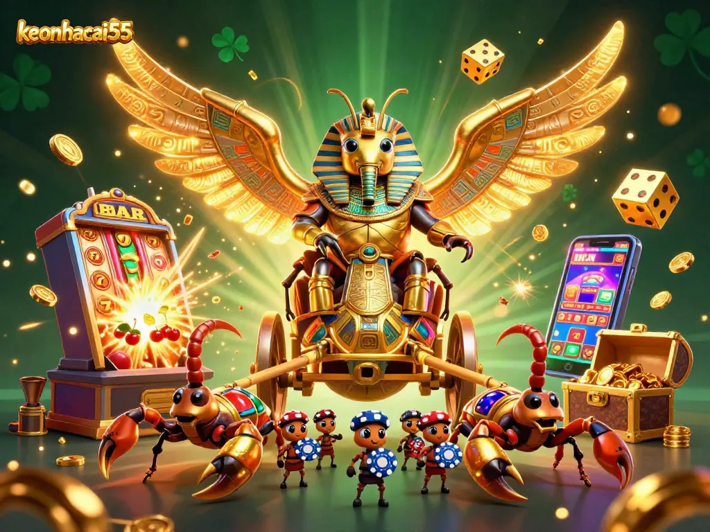 Engage in thrilling bets with keonhacai55 featuring vibrant 3D casino characters and dynamic game elements.