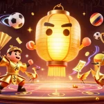 Engage in thrilling gameplay at TRANG CHỦ UU88, featuring a luminous golden lantern spirit in a rich casino scene.