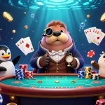 Spin the reels and win big with lucky88 in this vibrant underwater casino scene.