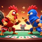 Engage with thrilling action at qs88 featuring fighting roosters amidst poker excitement.