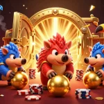 Experience the excitement of QS88 with vibrant pangolins and casino elements in an animated showdown.