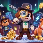 Join the adventure with 888vi as a detective investigates poker chip clues in a vibrant casino scene.