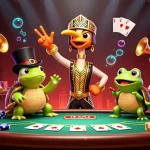 Experience the vibrant gaming scene at trang chủ DH88 with lively characters and dynamic poker elements.