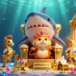 Engage in TR88 casino thrills with a vibrant underwater scene featuring a golden hamster king surrounded by treasures.