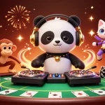 Join the excitement at QS88 with a lively 3D scene featuring a DJ panda and vibrant gaming elements.