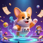 Experience the dynamic thrill of VK88 with a corgi astronaut and vibrant gambling elements.