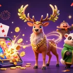 JLBDT players celebrate with fantasy elements and exciting casino games in a vibrant scene.