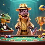 Enjoy thrilling gameplay at O8 with our colorful, engaging casino scene featuring unique characters.